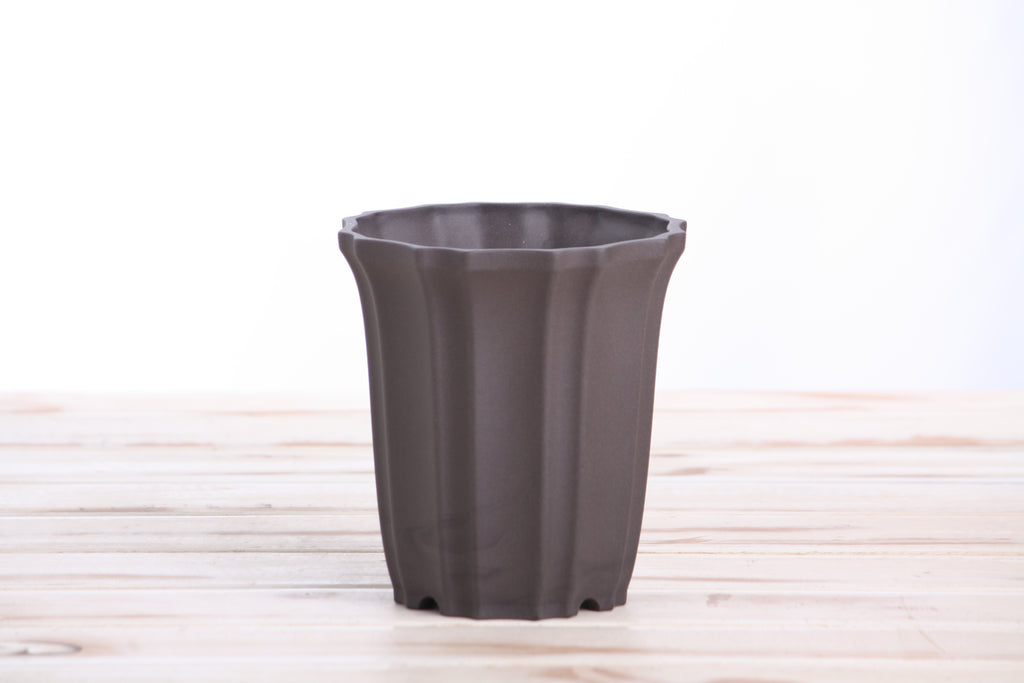 Willow Bonsai Ceramics Flower Design Cascade Bonsai Pot 4.5 Inch – Elegant Tall Ceramic Bonsai & Succulent Planter, High‑Fired Frost‑Proof Stoneware with Drainage & Wiring Holes, Handmade in USA (Unglazed Black)