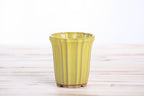 Willow Bonsai Ceramics Flower Design Cascade Bonsai Pot 3 Inch – Elegant Tall Ceramic Bonsai & Succulent Planter, High‑Fired Frost‑Proof Stoneware with Drainage & Wiring Holes, Handmade in USA (Yellow)