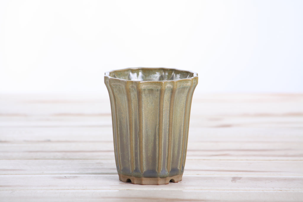 Willow Bonsai Ceramics Flower Design Cascade Bonsai Pot 3 Inch – Elegant Tall Ceramic Bonsai & Succulent Planter, High‑Fired Frost‑Proof Stoneware with Drainage & Wiring Holes, Handmade in USA (Copenhagen)