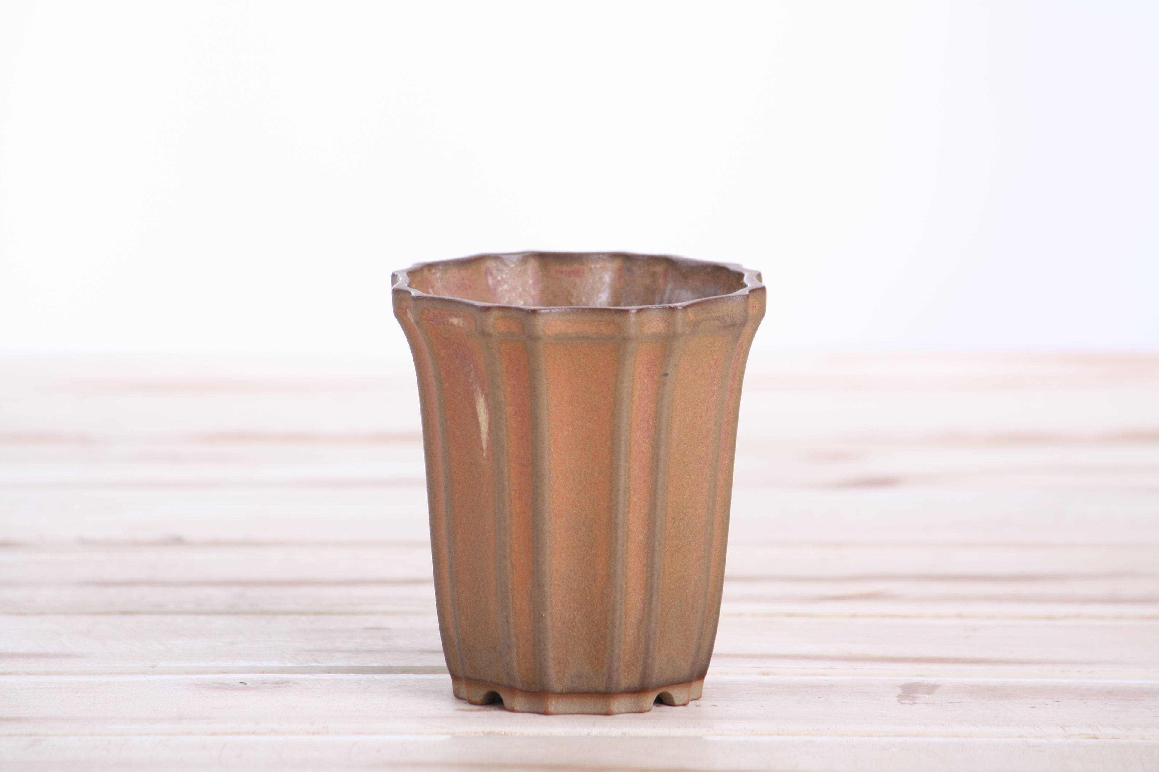 Willow Bonsai Ceramics Flower Design Cascade Bonsai Pot 3 Inch – Elegant Tall Ceramic Bonsai & Succulent Planter, High‑Fired Frost‑Proof Stoneware with Drainage & Wiring Holes, Handmade in USA (Deep Stone)