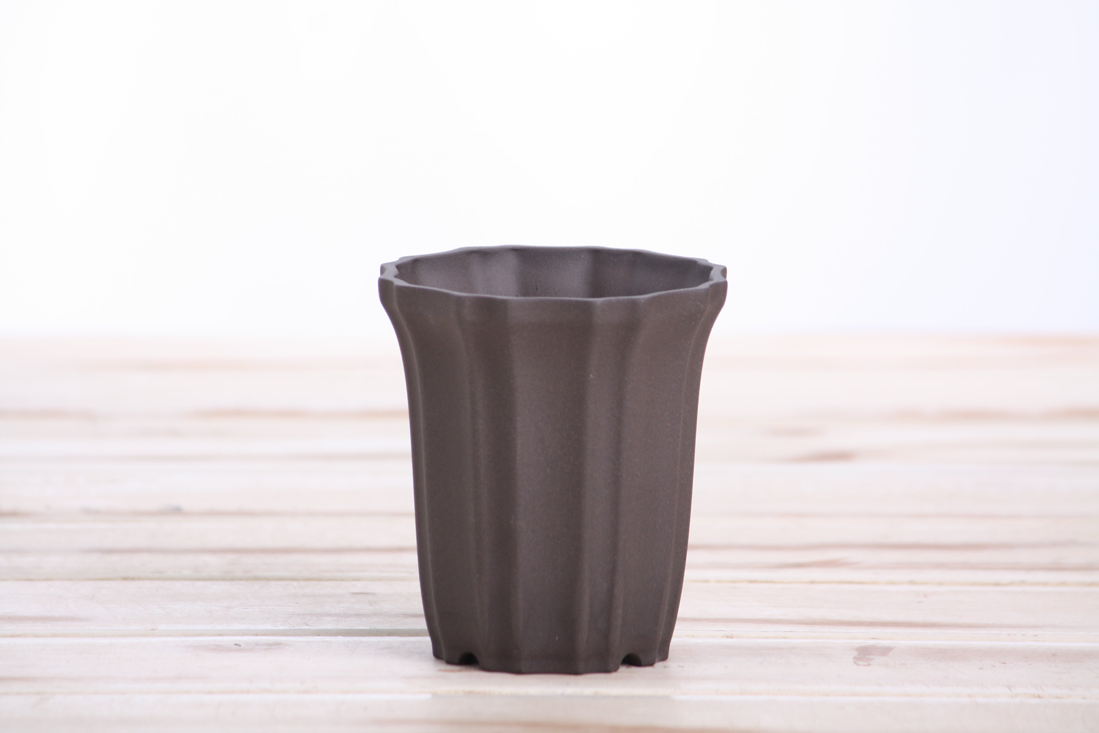 Willow Bonsai Ceramics Flower Design Cascade Bonsai Pot 3 Inch – Elegant Tall Ceramic Bonsai & Succulent Planter, High‑Fired Frost‑Proof Stoneware with Drainage & Wiring Holes, Handmade in USA (Unglazed Black)