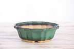 Willow Bonsai Ceramics Flower Design Bonsai Pot 6.5 Inch – Elegant Ceramic Bonsai & Succulent Planter, High‑Fired Frost‑Proof Stoneware with Drainage & Wiring Holes, Handmade in USA (Avocado)