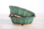 Willow Bonsai Ceramics Flower Design Bonsai Pot 6.5 Inch – Elegant Ceramic Bonsai & Succulent Planter, High‑Fired Frost‑Proof Stoneware with Drainage & Wiring Holes, Handmade in USA (Avocado)