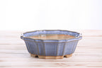 Willow Bonsai Ceramics Flower Design Bonsai Pot 6.5 Inch – Elegant Ceramic Bonsai & Succulent Planter, High‑Fired Frost‑Proof Stoneware with Drainage & Wiring Holes, Handmade in USA (Denim)