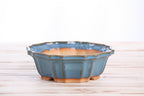 Willow Bonsai Ceramics Flower Design Bonsai Pot 6.5 Inch – Elegant Ceramic Bonsai & Succulent Planter, High‑Fired Frost‑Proof Stoneware with Drainage & Wiring Holes, Handmade in USA (Peacock 2025)