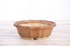 Willow Bonsai Ceramics Flower Design Bonsai Pot 6.5 Inch – Elegant Ceramic Bonsai & Succulent Planter, High‑Fired Frost‑Proof Stoneware with Drainage & Wiring Holes, Handmade in USA (Deep Stone)