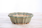 Willow Bonsai Ceramics Flower Design Bonsai Pot 6.5 Inch – Elegant Ceramic Bonsai & Succulent Planter, High‑Fired Frost‑Proof Stoneware with Drainage & Wiring Holes, Handmade in USA (Speckled Moss)