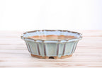Willow Bonsai Ceramics Flower Design Bonsai Pot 6.5 Inch – Elegant Ceramic Bonsai & Succulent Planter, High‑Fired Frost‑Proof Stoneware with Drainage & Wiring Holes, Handmade in USA (Glacier)