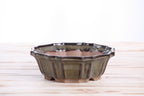 Willow Bonsai Ceramics Flower Design Bonsai Pot 6.5 Inch – Elegant Ceramic Bonsai & Succulent Planter, High‑Fired Frost‑Proof Stoneware with Drainage & Wiring Holes, Handmade in USA (Dark Honey)