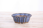 Willow Bonsai Ceramics Flower Design Bonsai Pot 5 Inch – Elegant Ceramic Bonsai & Succulent Planter, High‑Fired Frost‑Proof Stoneware with Drainage & Wiring Holes, Handmade in USA (Denim)