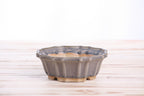 Willow Bonsai Ceramics Flower Design Bonsai Pot 5 Inch – Elegant Ceramic Bonsai & Succulent Planter, High‑Fired Frost‑Proof Stoneware with Drainage & Wiring Holes, Handmade in USA (Ocean)