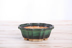Willow Bonsai Ceramics Flower Design Bonsai Pot 5 Inch – Elegant Ceramic Bonsai & Succulent Planter, High‑Fired Frost‑Proof Stoneware with Drainage & Wiring Holes, Handmade in USA (Avocado)