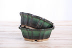 Willow Bonsai Ceramics Flower Design Bonsai Pot 5 Inch – Elegant Ceramic Bonsai & Succulent Planter, High‑Fired Frost‑Proof Stoneware with Drainage & Wiring Holes, Handmade in USA (Avocado)