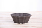 Willow Bonsai Ceramics Flower Design Bonsai Pot 5 Inch – Elegant Ceramic Bonsai & Succulent Planter, High‑Fired Frost‑Proof Stoneware with Drainage & Wiring Holes, Handmade in USA (Unglazed Black)