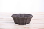 Willow Bonsai Ceramics Flower Design Bonsai Pot 5 Inch – Elegant Ceramic Bonsai & Succulent Planter, High‑Fired Frost‑Proof Stoneware with Drainage & Wiring Holes, Handmade in USA (Unglazed Black)
