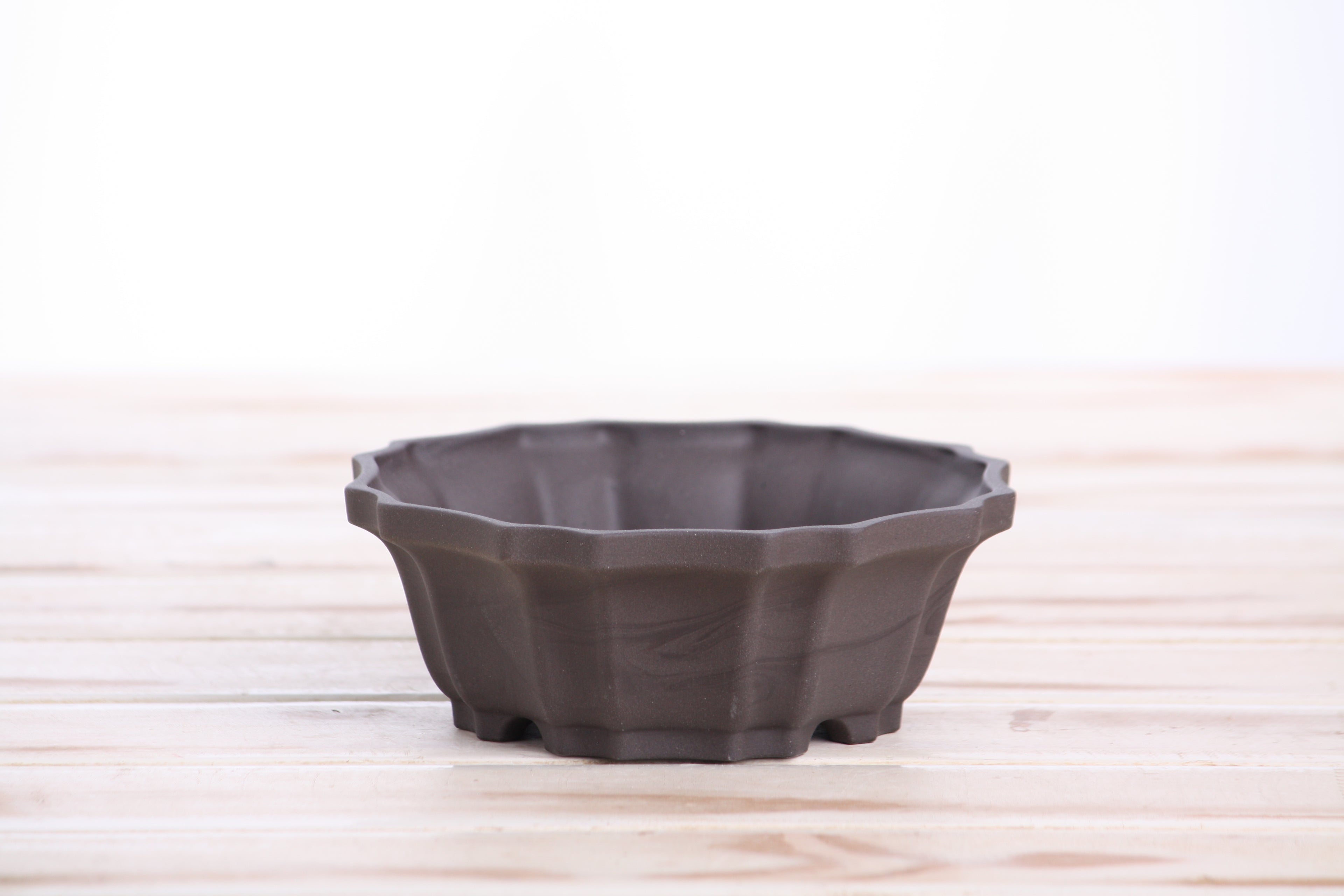 Willow Bonsai Ceramics Flower Design Bonsai Pot 5 Inch – Elegant Ceramic Bonsai & Succulent Planter, High‑Fired Frost‑Proof Stoneware with Drainage & Wiring Holes, Handmade in USA (Unglazed Black)