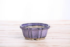 Willow Bonsai Ceramics Flower Design Bonsai Pot 4.5 Inch – Elegant Ceramic Bonsai & Succulent Planter, High‑Fired Frost‑Proof Stoneware with Drainage & Wiring Holes, Handmade in USA (Purple)
