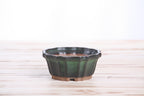 Willow Bonsai Ceramics Flower Design Bonsai Pot 4.5 Inch – Elegant Ceramic Bonsai & Succulent Planter, High‑Fired Frost‑Proof Stoneware with Drainage & Wiring Holes, Handmade in USA (Avocado)