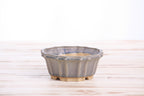 Willow Bonsai Ceramics Flower Design Bonsai Pot 4.5 Inch – Elegant Ceramic Bonsai & Succulent Planter, High‑Fired Frost‑Proof Stoneware with Drainage & Wiring Holes, Handmade in USA (Ocean)