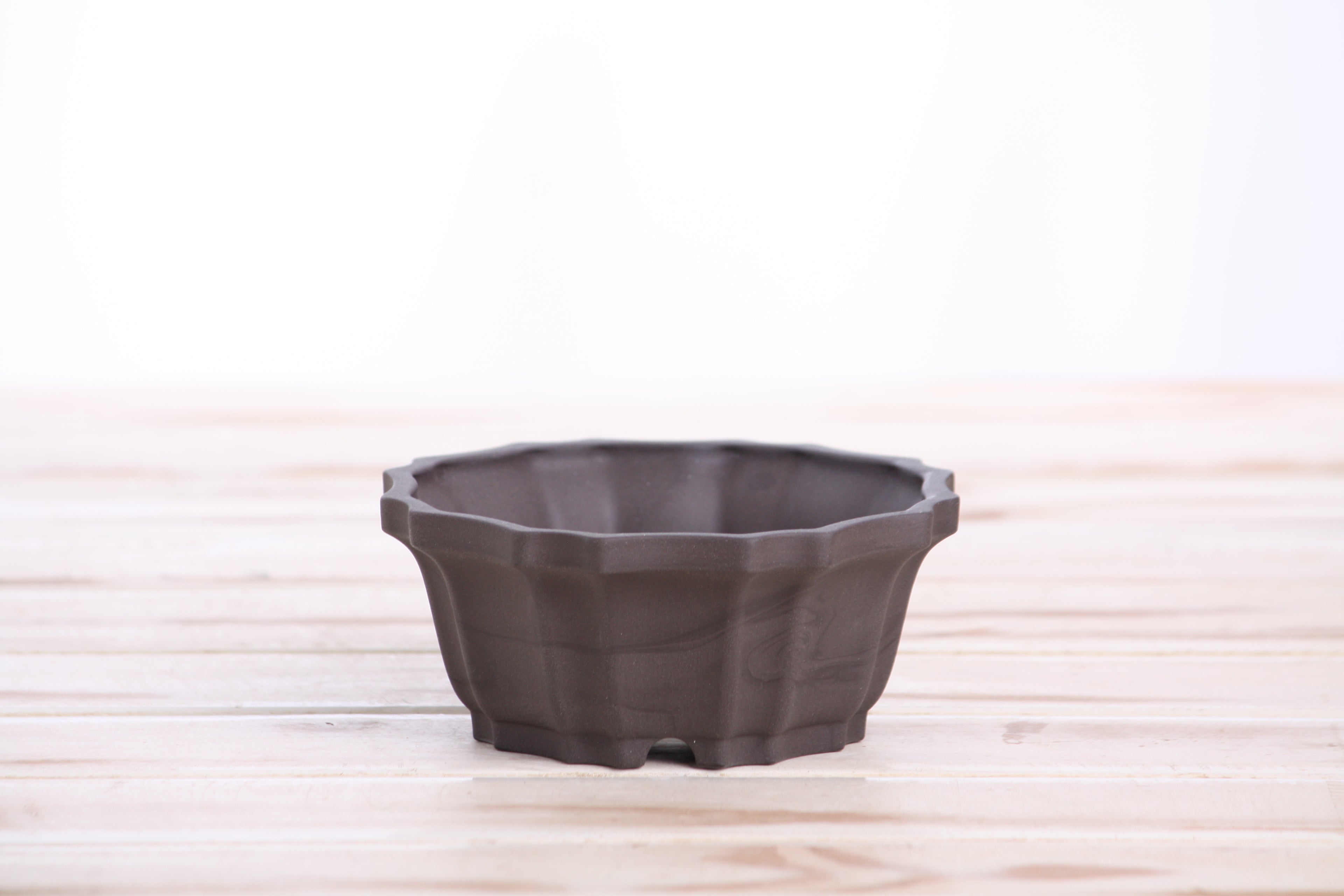 Willow Bonsai Ceramics Flower Design Bonsai Pot 4.5 Inch – Elegant Ceramic Bonsai & Succulent Planter, High‑Fired Frost‑Proof Stoneware with Drainage & Wiring Holes, Handmade in USA (Unglazed Black)