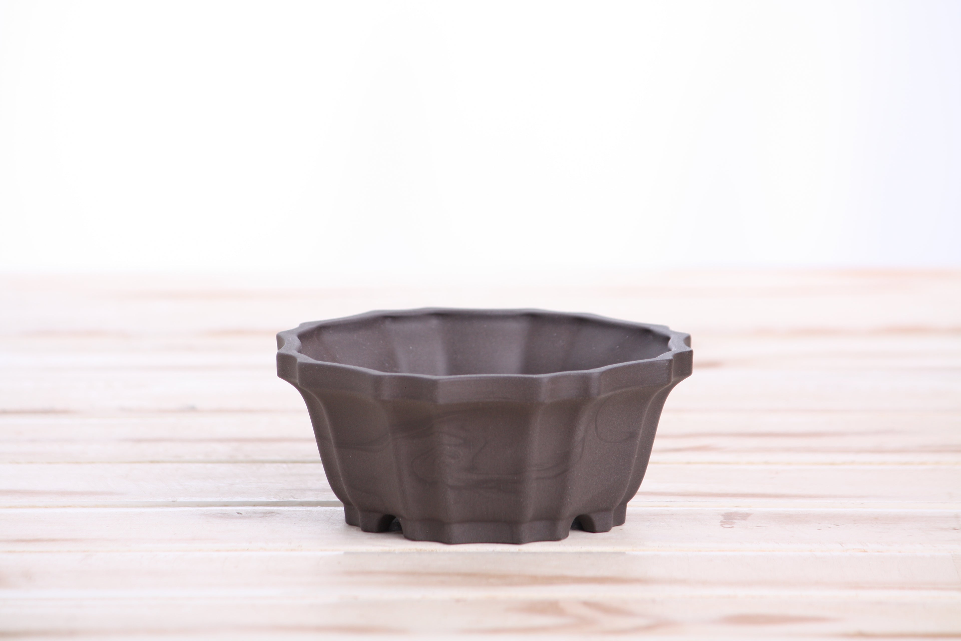 Willow Bonsai Ceramics Flower Design Bonsai Pot 4.5 Inch – Elegant Ceramic Bonsai & Succulent Planter, High‑Fired Frost‑Proof Stoneware with Drainage & Wiring Holes, Handmade in USA (Unglazed Black)