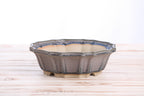 Willow Bonsai Ceramics Flower Design Bonsai Pot 8 Inch – Elegant Ceramic Bonsai & Succulent Planter, High‑Fired Frost‑Proof Stoneware with Drainage & Wiring Holes, Handmade in USA (Ocean)