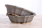 Willow Bonsai Ceramics Flower Design Bonsai Pot 10 Inch – Elegant Ceramic Bonsai & Succulent Planter, High‑Fired Frost‑Proof Stoneware with Drainage & Wiring Holes, Handmade in USA (Ocean)