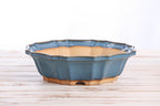 Willow Bonsai Ceramics Flower Design Bonsai Pot 10 Inch – Elegant Ceramic Bonsai & Succulent Planter, High‑Fired Frost‑Proof Stoneware with Drainage & Wiring Holes, Handmade in USA (Peacock 2025)