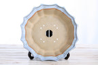 Willow Bonsai Ceramics Flower Design Bonsai Pot 10 Inch – Elegant Ceramic Bonsai & Succulent Planter, High‑Fired Frost‑Proof Stoneware with Drainage & Wiring Holes, Handmade in USA (Glacier)