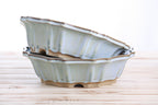 Willow Bonsai Ceramics Flower Design Bonsai Pot 10 Inch – Elegant Ceramic Bonsai & Succulent Planter, High‑Fired Frost‑Proof Stoneware with Drainage & Wiring Holes, Handmade in USA (Glacier)