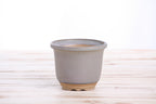 Willow Bonsai Ceramics Flute Bonsai Pot 4 Inch – Round Semi‑Cascade Ceramic Bonsai & Succulent Planter with Fluted Profile and Banded Base, High‑Fired Frost‑Proof Stoneware, Handmade in USA (Ocean)