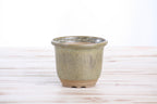 Willow Bonsai Ceramics Flute Bonsai Pot 4 Inch – Round Semi‑Cascade Ceramic Bonsai & Succulent Planter with Fluted Profile and Banded Base, High‑Fired Frost‑Proof Stoneware, Handmade in USA (Copenhagen)