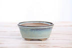 Willow Bonsai Ceramics Oval B Bonsai Pot 5.5 Inch – Tapered Oval Ceramic Bonsai & Succulent Planter with Accentuated Rim, High‑Fired Frost‑Proof Stoneware, Handmade in USA (Glacier)