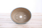 Willow Bonsai Ceramics Oval B Bonsai Pot 5.5 Inch – Tapered Oval Ceramic Bonsai & Succulent Planter with Accentuated Rim, High‑Fired Frost‑Proof Stoneware, Handmade in USA (Glacier)