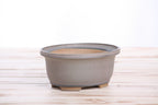 Willow Bonsai Ceramics Fat Bonsai Pot 5.5 Inch – Bold Oval Ceramic Bonsai & Succulent Planter with Accentuated Rim, High‑Fired Frost‑Proof Stoneware, Handmade in USA (Ocean)