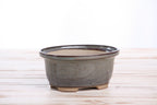 Willow Bonsai Ceramics Fat Bonsai Pot 5.5 Inch – Bold Oval Ceramic Bonsai & Succulent Planter with Accentuated Rim, High‑Fired Frost‑Proof Stoneware, Handmade in USA (Starry Night)
