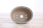 Willow Bonsai Ceramics Fat Bonsai Pot 5.5 Inch – Bold Oval Ceramic Bonsai & Succulent Planter with Accentuated Rim, High‑Fired Frost‑Proof Stoneware, Handmade in USA (Glacier)