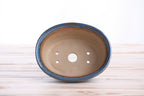 Willow Bonsai Ceramics Fat Bonsai Pot 5.5 Inch – Bold Oval Ceramic Bonsai & Succulent Planter with Accentuated Rim, High‑Fired Frost‑Proof Stoneware, Handmade in USA (Peacock 2025)