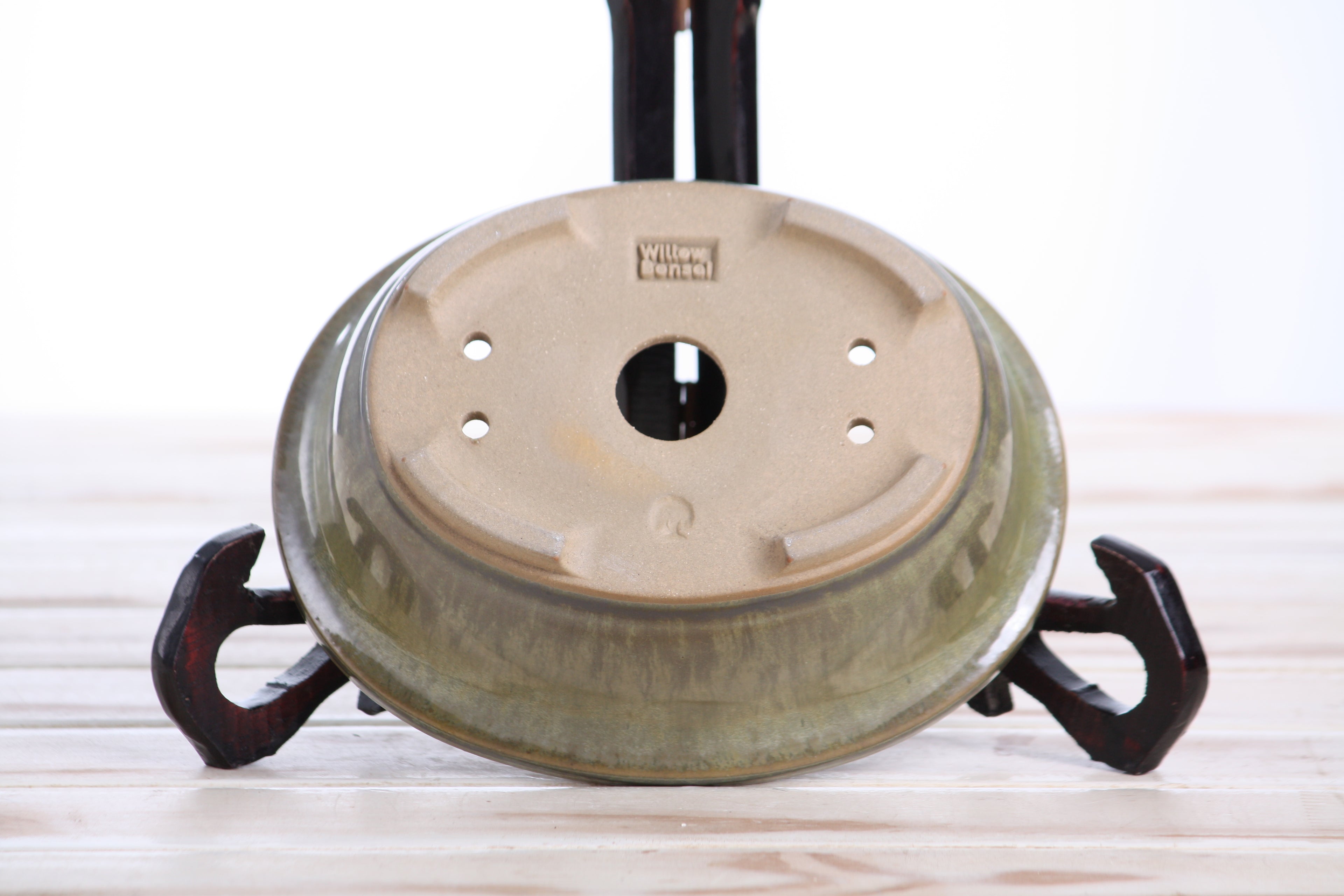 Willow Bonsai Ceramics Fat Bonsai Pot 6.5 Inch – Bold Oval Ceramic Bonsai & Succulent Planter with Accentuated Rim, High‑Fired Frost‑Proof Stoneware, Handmade in USA (Copenhagen)