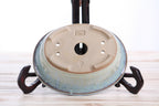 Willow Bonsai Ceramics Fat Bonsai Pot 6.5 Inch – Bold Oval Ceramic Bonsai & Succulent Planter with Accentuated Rim, High‑Fired Frost‑Proof Stoneware, Handmade in USA (Glacier)
