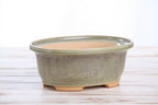 Willow Bonsai Ceramics Fat Bonsai Pot 7.5 Inch – Bold Oval Ceramic Bonsai & Succulent Planter with Accentuated Rim, High‑Fired Frost‑Proof Stoneware, Handmade in USA (Copenhagen)