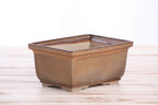 Willow Bonsai Ceramics Rectangle Deep Bonsai Pot 6 Inch – Higher‑Profile Rectangular Ceramic Bonsai & Succulent Planter with Accentuated Rim, High‑Fired Frost‑Proof Stoneware, Handmade in USA (Deep Stone)