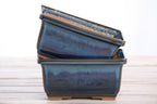 Willow Bonsai Ceramics Rectangle Deep Bonsai Pot 6 Inch – Higher‑Profile Rectangular Ceramic Bonsai & Succulent Planter with Accentuated Rim, High‑Fired Frost‑Proof Stoneware, Handmade in USA (Peacock)