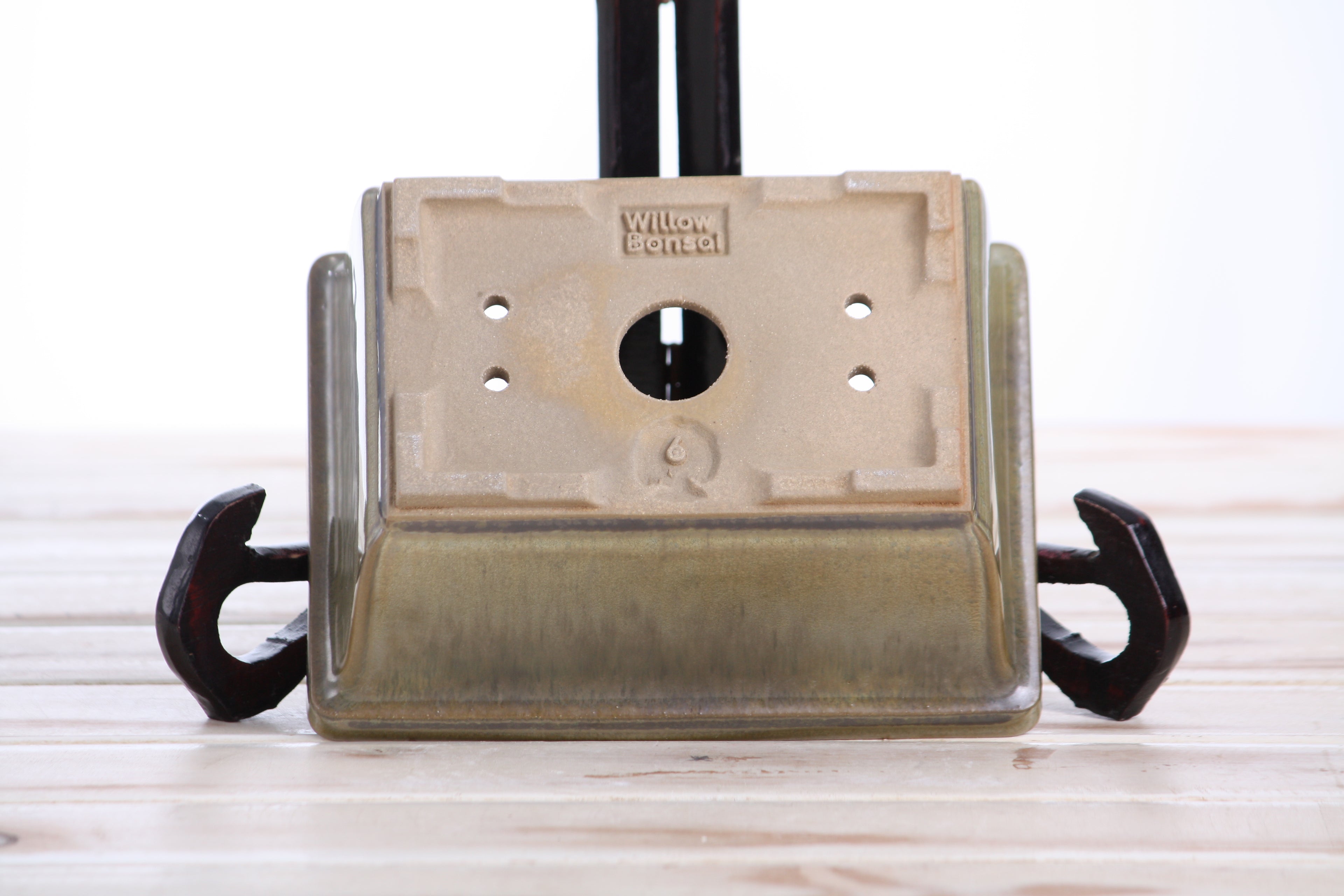 Willow Bonsai Ceramics Rectangle Deep Bonsai Pot 6 Inch – Higher‑Profile Rectangular Ceramic Bonsai & Succulent Planter with Accentuated Rim, High‑Fired Frost‑Proof Stoneware, Handmade in USA (Copenhagen)