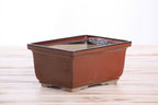 Willow Bonsai Ceramics Rectangle Deep Bonsai Pot 6 Inch – Higher‑Profile Rectangular Ceramic Bonsai & Succulent Planter with Accentuated Rim, High‑Fired Frost‑Proof Stoneware, Handmade in USA (Sunset)