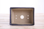 Willow Bonsai Ceramics Rectangle Deep Bonsai Pot 6 Inch – Higher‑Profile Rectangular Ceramic Bonsai & Succulent Planter with Accentuated Rim, High‑Fired Frost‑Proof Stoneware, Handmade in USA (Purple)