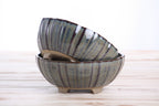 Willow Bonsai Ceramics Lily Bonsai Pot 6 Inch – Sculpted Rounded Ceramic Bonsai & Succulent Planter with Wavy Profile, High‑Fired Frost‑Proof Stoneware, Handmade in USA (Starry Night)