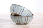 Willow Bonsai Ceramics Lily Bonsai Pot 6 Inch – Sculpted Rounded Ceramic Bonsai & Succulent Planter with Wavy Profile, High‑Fired Frost‑Proof Stoneware, Handmade in USA (Glacier)