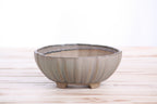 Willow Bonsai Ceramics Lily Bonsai Pot 6 Inch – Sculpted Rounded Ceramic Bonsai & Succulent Planter with Wavy Profile, High‑Fired Frost‑Proof Stoneware, Handmade in USA (Ocean)