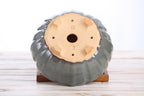 Willow Bonsai Ceramics Lily Bonsai Pot 7 Inch – Sculpted Rounded Ceramic Bonsai & Succulent Planter with Wavy Profile, High‑Fired Frost‑Proof Stoneware, Handmade in USA (Starry Night)